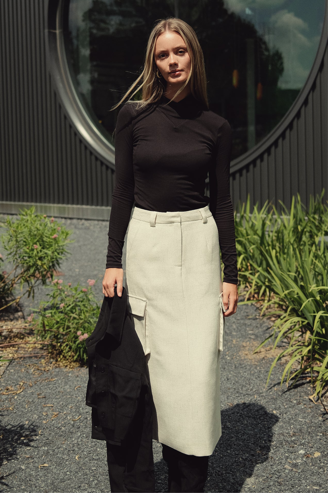 Wool Cargo Skirt