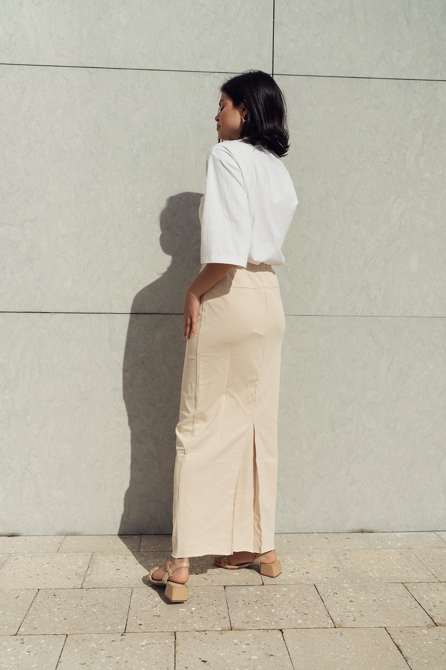 STRAIGHT JERSEY SKIRT