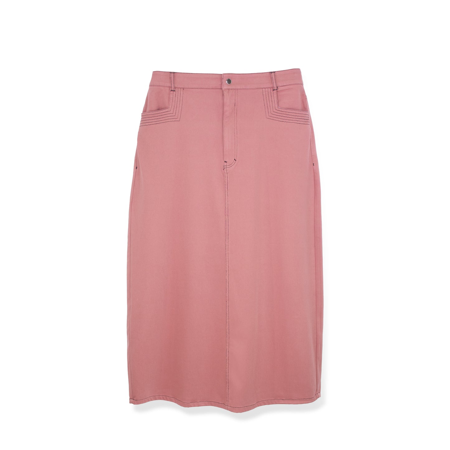 STRETCH COLORED DENIM  SKIRT
