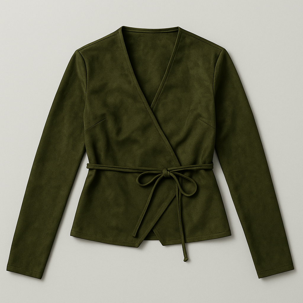 Suede Wrap Top