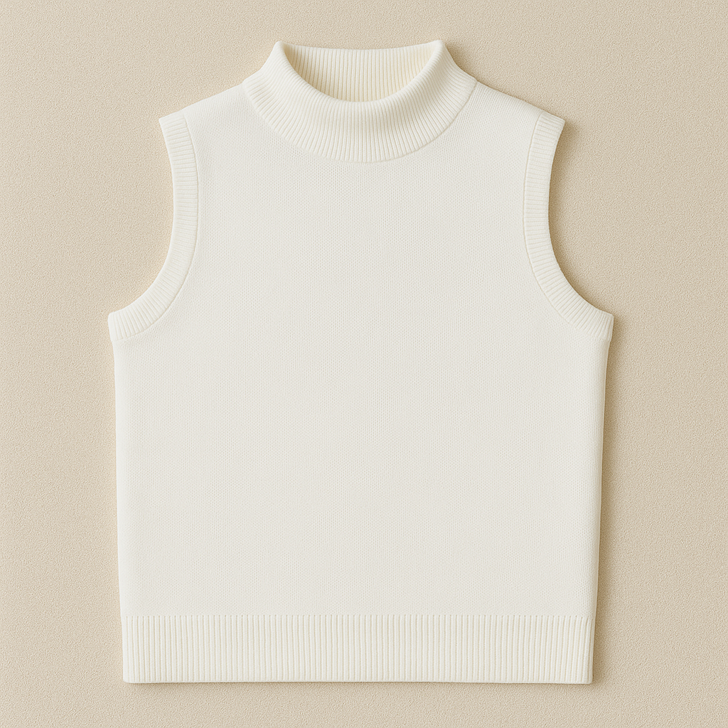 Knit Sleeveless Turtleneck