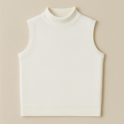 Knit Sleeveless Turtleneck