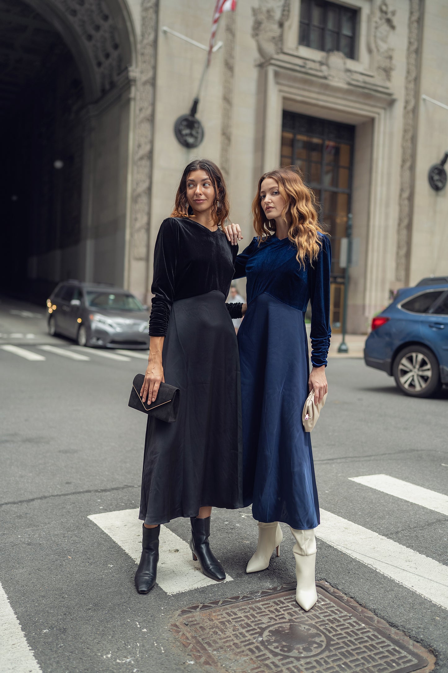 VELVET SILK DRESS