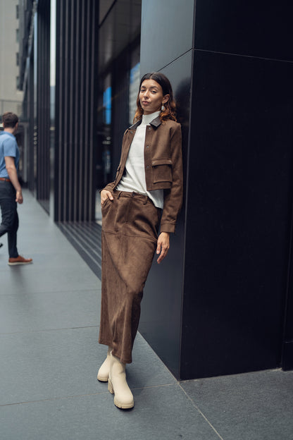 SUEDE SKIRT