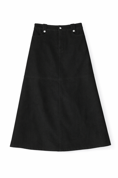 BLACK DENIM SKIRT