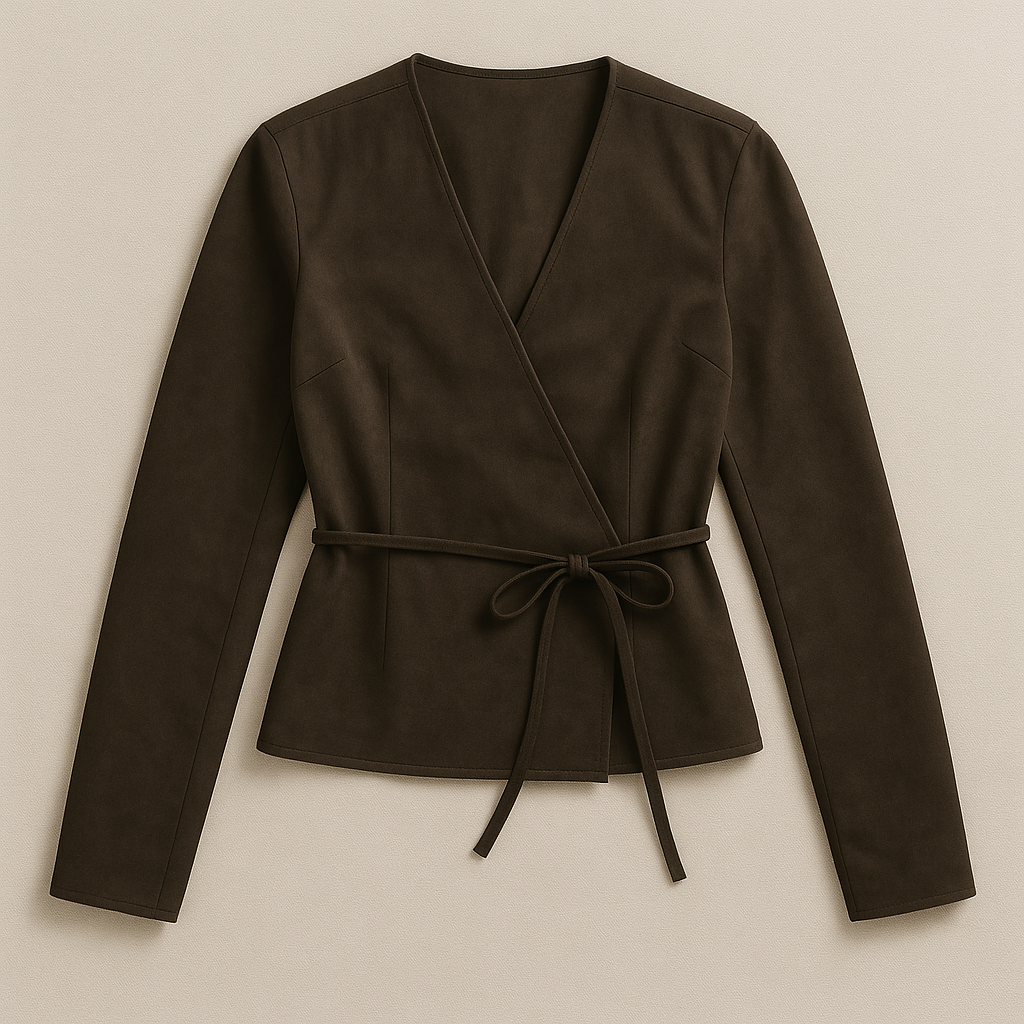 Suede Wrap Top