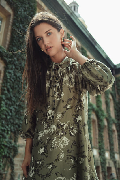 Tie Floral Dress