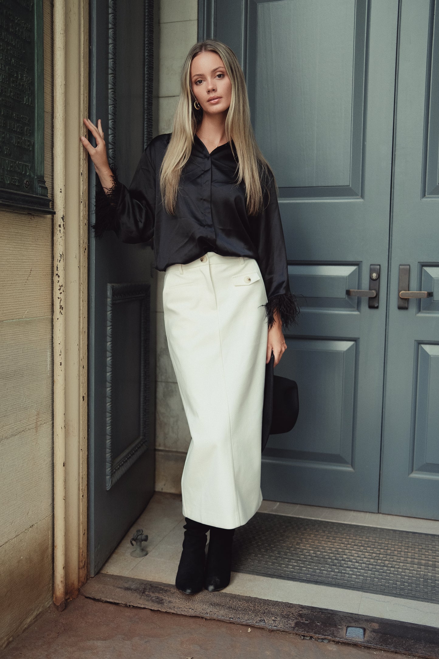 Wool Straight Skirt