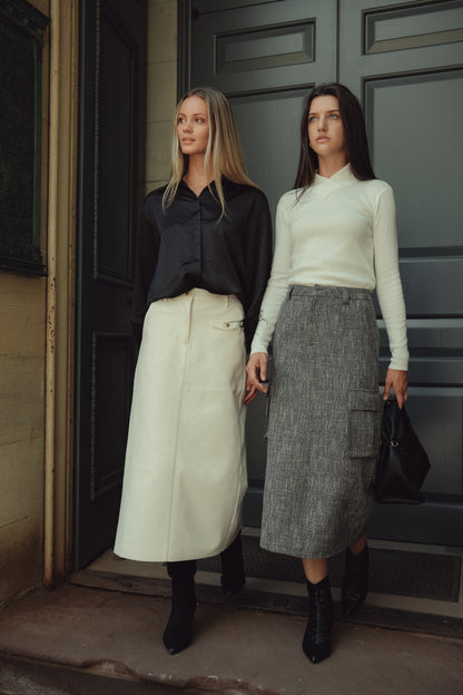 Wool Cargo Skirt