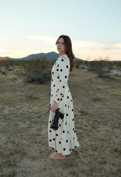 polka dot dress lady nyc DOT DRESS