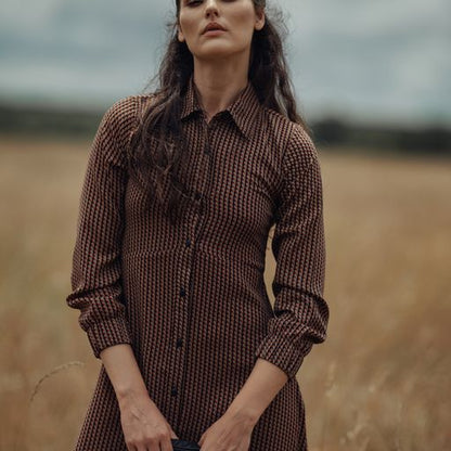 PRINTED SHIRT DRESS