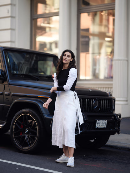 LINEN WRAP SKIRT