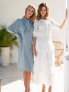 SILK SHIRT DRESS WITH TIE