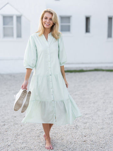 White linen flowy clearance dress