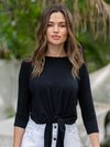 MODAL T SHIRT WITH FRONT TIE
